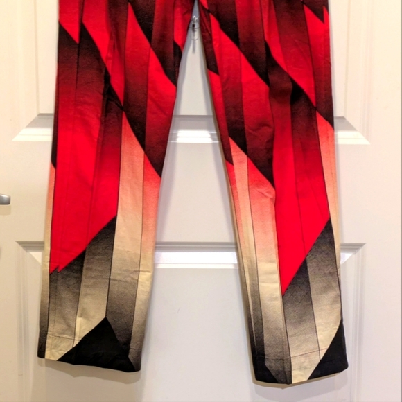 Vintage Swob M Black and Red Patterned Co-Ord Set with Belt - SEE SIZE NOTES - Picture 12 of 16